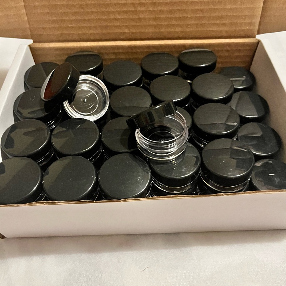 70 small plastic storage containers (whole box )